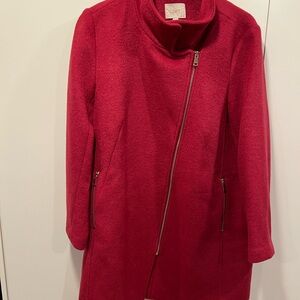 LOFT Women's Vibrant Pink/Berry Coat - Petite XL